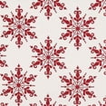 thumbnail image 4 of Fennco Styles Christmas Snowflake Cotton Table Runner 14" W x 72" L - Red Festive Table Cover for Home Décor, Banquet, Family Gathering, Holiday and Special Occasion, 4 of 8