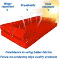 thumbnail image 3 of Ensemble de Housses de Coussin de Lit de Jour Résistant à l'Eau pour Lit Simple - Résistant à la Décoloration, Housse de Coussin de Remplacement pour Lit de Jour Extérieur (4 Pcs) - s'Adapte aux Meubles de Balançoire, Patio et Jardin - Rouge Vif, 3 of 6