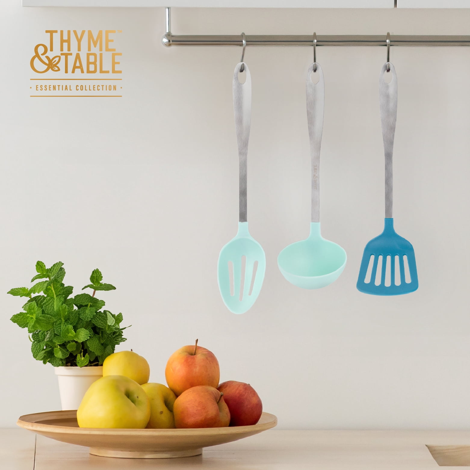 Thyme & Table Blue Kitchen Utensils, 3-Piece Set