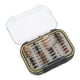 thumbnail image 3 of Kit de 64 moscas de pesca con mosca de acero inoxidable, señuelos de pesca coloridos, juego de anzuelos con caja de almacenamiento impermeable., 3 of 14