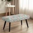 thumbnail image 4 of Yuyamidu Rose Stretch Dining Bench Cover Washable Bench Covers Slipcover with Elastic Edge Non Slip Rectangle Seat Protector for Living Room Gift for Holiday, 4 of 8
