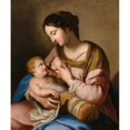 thumbnail image 2 of Jacques Stella 12x14 Gold Ornate Wood Frame and Double Matted Museum Art Print Titled - Virgin and Child, 2 of 4