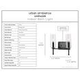 thumbnail image 3 of Luxury Contemporary Bath Light, 11.5H x 12.5W, with Luxe Industrial Style, Midnight Black, UHP4229 by Urban Ambiance, 3 of 5