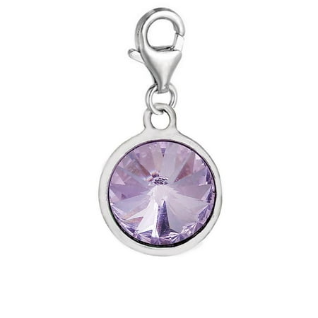 Birthstone Baby Jewelry Charm - Sexy Sparkles June Clip On Birthstone Charms with Lobster Clasp Claw for Bracelets or Jewelry Making