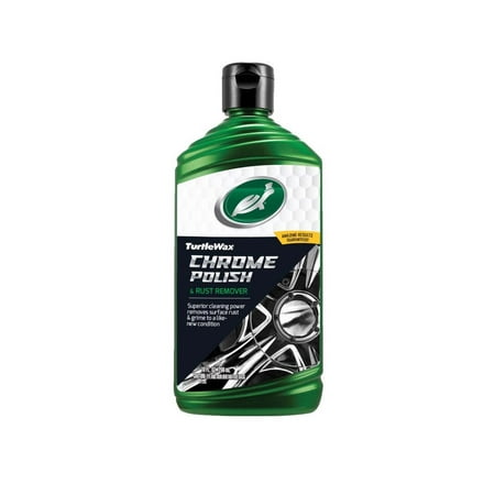 Turtle Wax Chrome Polish and Rust Remover - Car Chrome Cleaner Polish - 10 oz