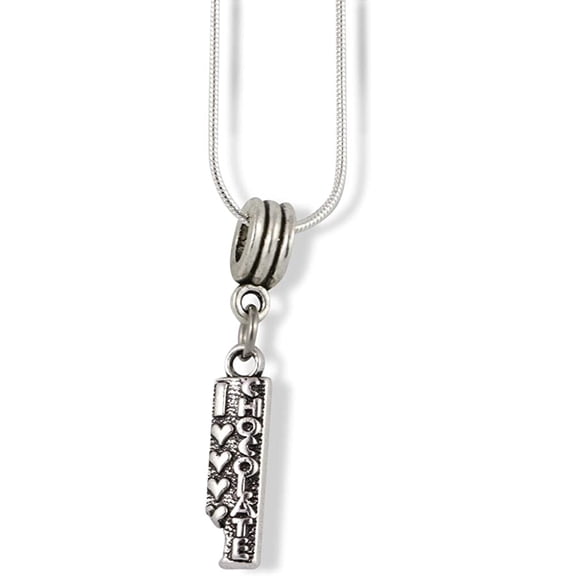 I Love Chocolate Charm Snake Chain Necklace Jewelry