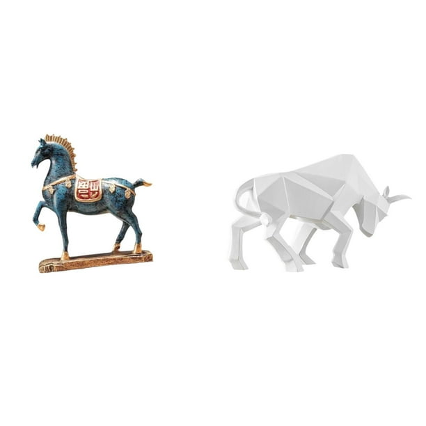 Figura de caballo,Figura de caballo Escultura animal coleccionable,Estatua del toro,Estatua de toro,estatuilla,escultura,decoración de escritorio,Arte coleccionable decorativo para la