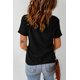 thumbnail image 2 of ABPHQTO Camiseta negra con cuello redondo y estampado gráfico de WILD WEST Cowboys para mujer, 2 of 5