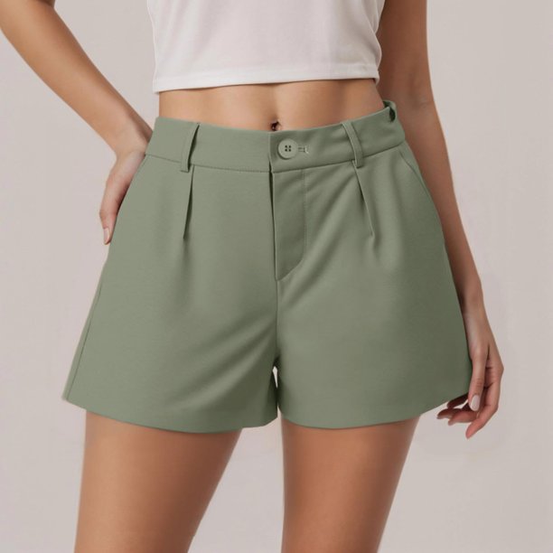 WILLBEST Pantalones Casuales Para Mujer, Cómodos Pantalones Cortos de Verano, Ligeros, Elásticos, de Tela Transpirable, Versátiles, Para Uso Diario, de Fácil Cuidado, Ideales Para El Tiempo Libre.