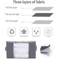 thumbnail image 3 of Extra Large Capacity Clothes Storage Bag, 90L Capacity Organizer with Reinforced Handle, Thick Fabric for Comforters, Home, Storing Clothes, Bedding, 3 Pack, 3 of 6