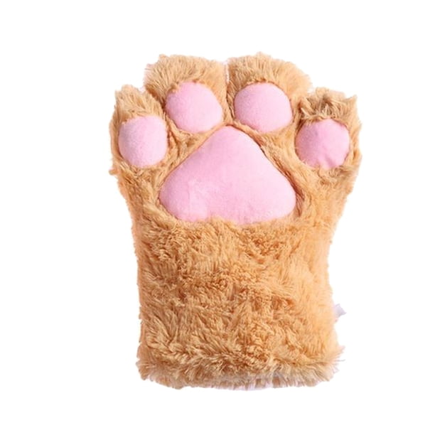 Guardurnaity Guante de garra de Cosplay para niña, 1 pieza, terciopelo Coral, invierno, clima frío, disfraz de fiesta, decoración, accesorio de ropa de guantes y mitones Marrón Guardurnaity AP013017-04