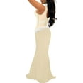 thumbnail image 2 of XINQIHANG Robe Moulante Sexy Élégante pour Femmes avec Strass, Robe de Soirée Longue, 2 of 3
