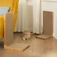 thumbnail image 4 of Conlun Cat Scratcher Cardboard,L Shape Scratch Pad,Vertical Scratching Board, Durable Cardboard to Protect Furniture for Indoor Cats,2Pack Light Wood Large, 4 of 8