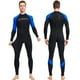thumbnail image 3 of Traje de baño Traje de neopreno para hombre de buceo de una pieza con cremallera trasera Traje de surf de manga larga de secado rápido para deportes acuáticos, 3 of 7