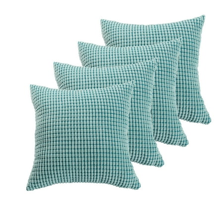 4pcs Decorative Pillow Covers Corduroy Throw Pillowcase Cushion