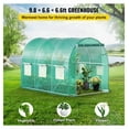 thumbnail image 2 of Walk-in Greenhouse 9.8x6.6x6.6ft, Portable Plant Hot House with Steel Hoops, Zippered Door & 6 Roll-up Windows, Green, 2 of 7