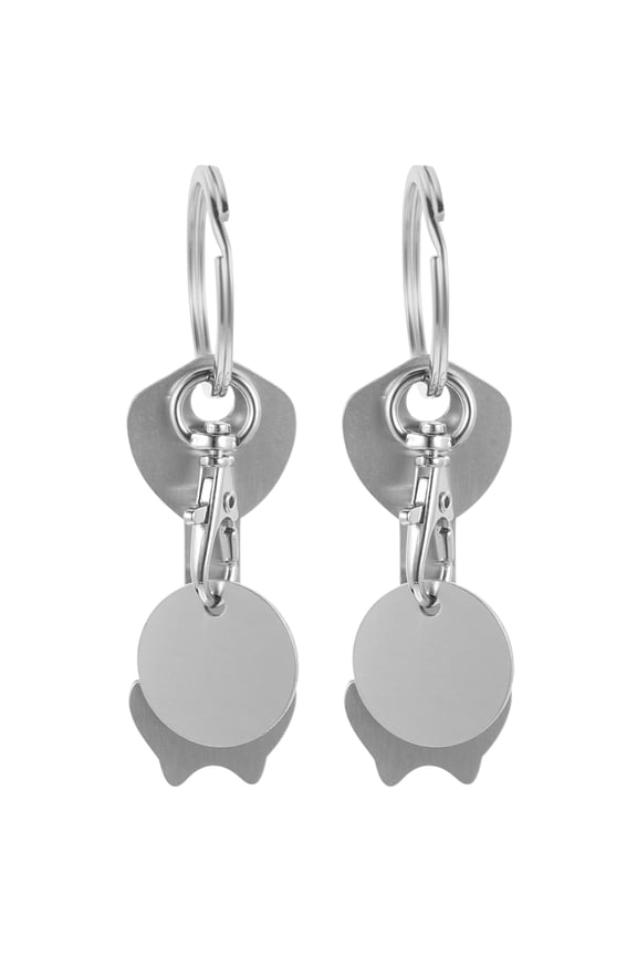 2pcs Shopping Cart Tokens Portable Shopping Trolley Tokens Grocery Key Chain Holder