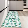 thumbnail image 4 of Green Christmas Tree and Text Pattern Kitchen Rug Mat,Kitchen Runner Rugs Non Skid Washable,Decorative Kitchen Floor Mats for Kitchen,Sink,Laundry,17"X47", 4 of 5