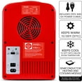 thumbnail image 4 of Classic  Bottle 4L  Fridge with 12V  and 110V AC Cords, 6 Can Portable Cooler for Snacks, Drinks, Cosmetics, Desk Home Office Dorm Red, 4 of 10