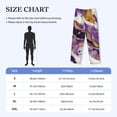 thumbnail image 4 of Sikiie Purple Gold Marble Swirls Pajama Pants Men, PJ Bottoms, Sleep & Lounge Pants-X-Large, 4 of 6