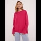 thumbnail image 4 of Suéter de Punto de Larga para Mujer, Jersey de Cuello Redondo, Suéter Informal Holgado. Rosa Roja Talla Única, 4 of 7