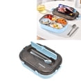 thumbnail image 3 of 304 Stainless Steel Bento Box,  Removable Portable Compartment Bento Box With Soup Bowl For Camping, 3 of 8