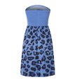 thumbnail image 5 of USSUMA Dresses For Women Party Casual,Women’s Strapless Bandeau Summer Mini Dresses Off Shoulder Floral Leopard Print Beach Sun Dress High Waist Swing Dress, 5 of 5