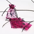 thumbnail image 1 of Nvzi 50 bolsas de organza para Halloween, 3,93 x 5,9 pulgadas, con estampado de telaraña, con cordón, pequeñas bolsas de regalo para Halloween, estilo A, 1 of 5