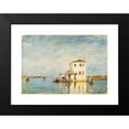 thumbnail image 2 of Félix Ziem 18x14 Black Modern Framed Museum Art Print Titled - Customs in Venice, 2 of 5