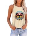 thumbnail image 1 of SMihono Hauts pour Femmes Débardeur Mode Femme Col Rond Imprimé Blouse Sans Manches T-Shirt d'Été Hauts Débardeurs pour Femmes Hauts d'Été pour Femmes, 1 of 6