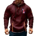 thumbnail image 2 of bbymog Mens Hoodies Winter Zip Up Oversized Y2K Clothes Fall Printed Fashion Pullover Tops Workout Hooded Sweatshirts Wine XXXL, 2 of 4