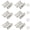 Silver,6pcs, variant on 10 Pcs Silver Three Fold Hinges Box Hinge Hardware with Screws for Jewelry Box,Wooden Case,Cabinet, and Furniture (4 Holes, 1.42 x 1 Inch,Style 2)