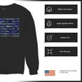 thumbnail image 6 of Blue American Flag Courage Loyalty Honor Sweatshirt USA Military Proud Veteran's Day Don't Tread on Me Crewneck, 6 of 7