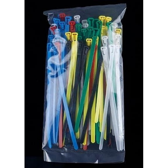 100Pcs Reusable Nylon Cable Ties With Buckle Locking Mechanism Adjustable Zip Ties For Home Office Garden And Industrial Use Multi Color For Organization And Bundling