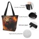 thumbnail image 4 of Fotbe Cool Fire Lion Bolsa de Playa con Estampado, Bolsa de Hombro, Bolsa de Mano Espaciosa, Bolsa de Viaje Ligera, Bolsa de Compras Versátil, 4 of 6