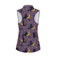 thumbnail image 2 of Whosucclay Halloween Moon Pattern Design Golf Vest Womens Golf Shirt for Ladies, Breathable Fashion for Running Athletic Outdoor, 2 of 8