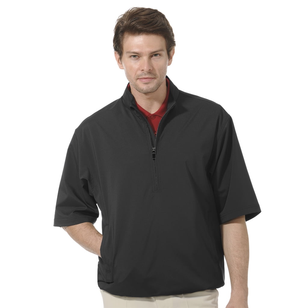 Monterey Club Men's 1/2 Zip Short Sleeve Active Golf Windbreaker 1798