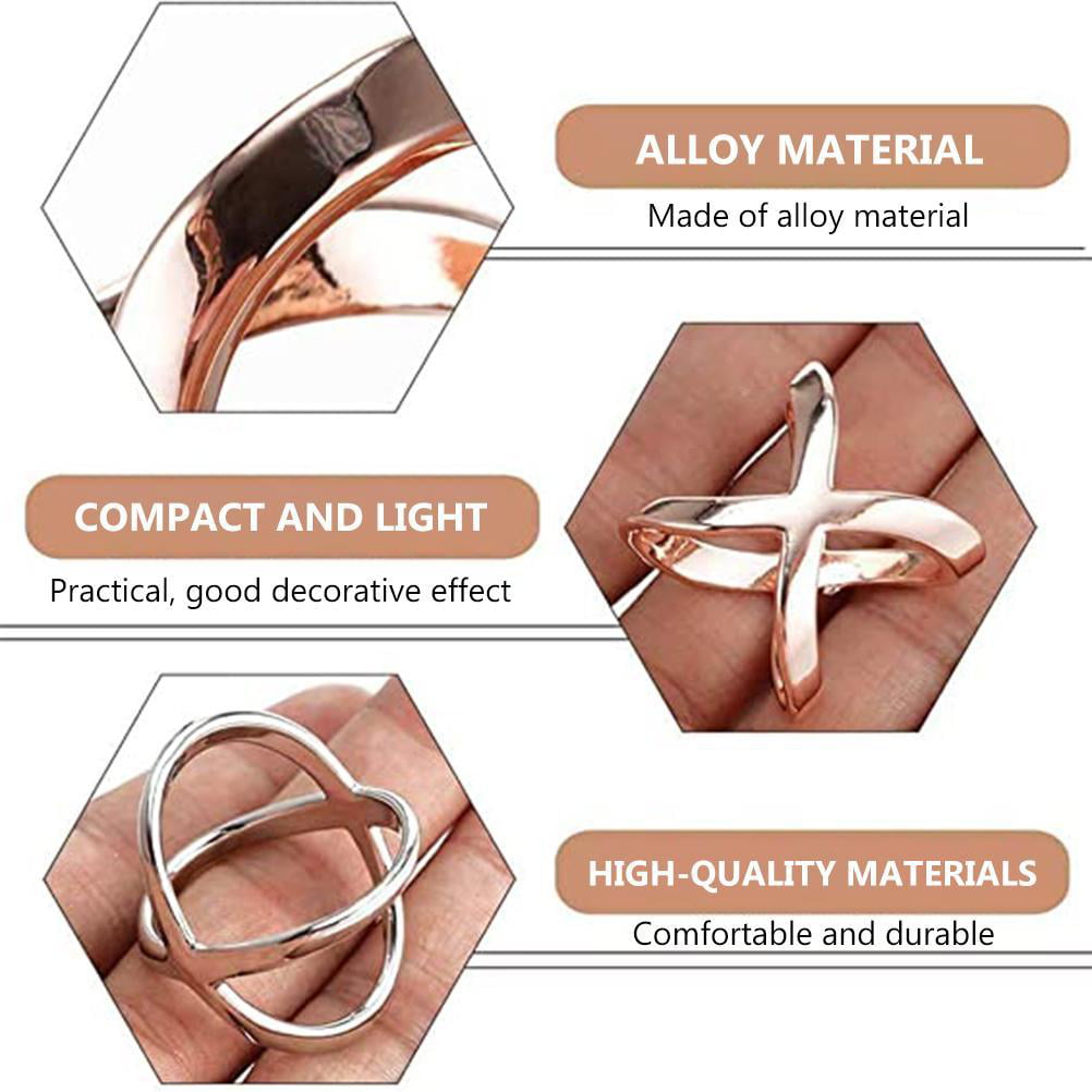 1pc Silver/gold-plated Cross Shaped Hollow Out Scarf Ring For Scarf, Shawl,  Hijab, Neckerchief