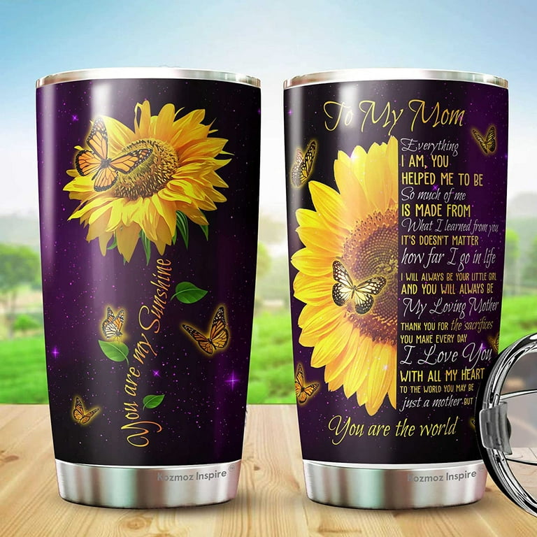 Personalized To My Mom Tumbler From Son Stainless Steel Cup Butterfly  Forever And Always Mom Gift Birthday Mothers Day Thanksgiving Christmas  Travel Mug 