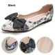 thumbnail image 1 of Zapatos Planos con Lazo para Mujer Likrtyny Punta Puntiaguda Suela Suave Étnico Negro 36, 1 of 9