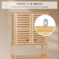 thumbnail image 6 of Over The Toilet Storage Cabinet with Double Vented Doors and Open Shelf, Natural - Trinidad Collection, 6 of 10