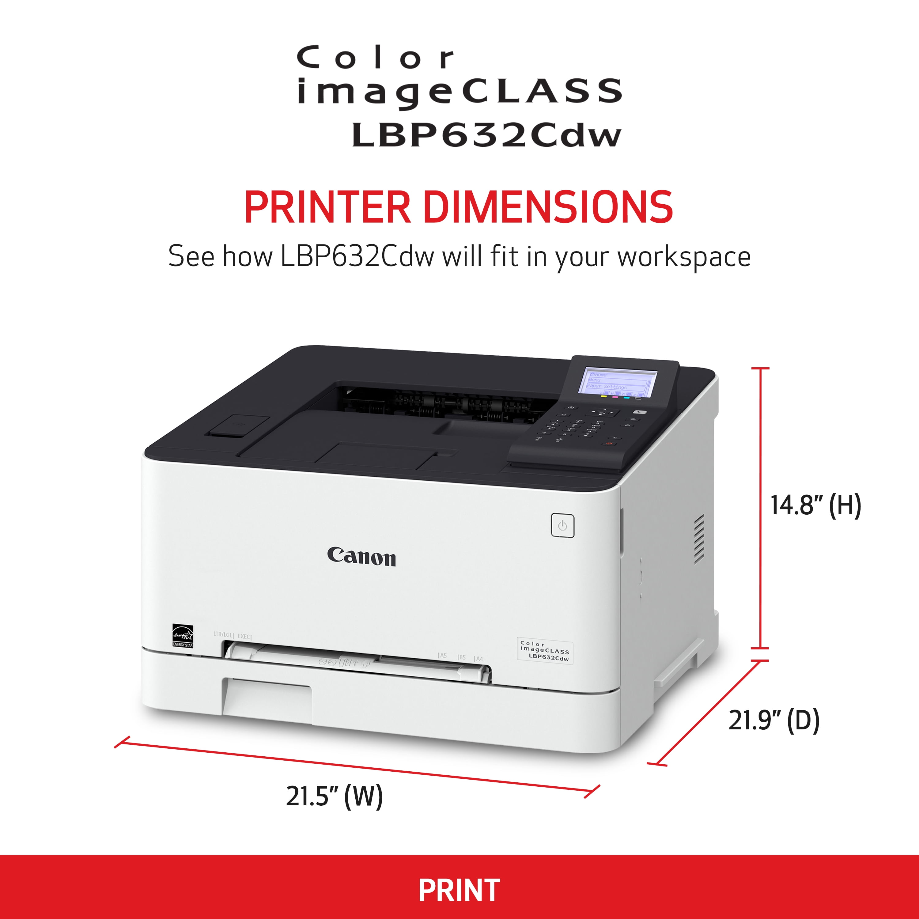 Canon Color imageCLASS LBP632Cdw ‐ Wireless, Duplex Laser Printer