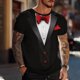 thumbnail image 5 of Ceisia Fashion Men Casual Round Neck Printing Pullover Gift Sports Short Sleeve T-Shirt, 5 of 7