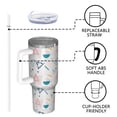 thumbnail image 4 of Modern 40oz Tumbler– Stainless Steel Insulated Tumbler with Handle and Straw, Large Capacity Travel Cup for Hot & Cold Drinks, 4 of 7