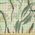 thumbnail image 2 of Ambesonne Botanical Fabric by the Yard Microfiber, Tropical Blossoms Pattern, 1 Yard, Champagne and Reseda Green, 2 of 2