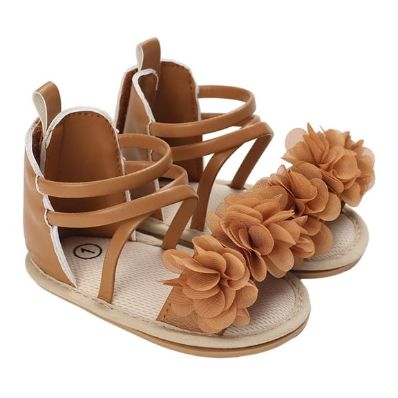 Penkiiy Baby Girls Boys Bowknot Sandals Premium Soft Anti-Slip Rubber Sole Infant Summer Outdoor Shoes Toddler First Walkers Gold for 9-12 Months