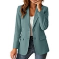 thumbnail image 2 of Mifsaly Womens Business Casual Blazers Long Sleeve Notch Lapel Work Office Suit Jackets Two Buttons Slim Fit Professional Blazer Coats Green,XXXL, 2 of 9