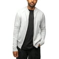 thumbnail image 3 of X RAY Men's Mock Neck Full Zip Cardigan Sweater, Casual Slim Fit Jacket, Oatmeal - Full-zipper, 3X-Large, 3 of 6