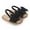 A-4150Black, variant on MEZZALL Children Toddler Baby Girls Solid Color Bow Beach Shoes Sandals Prewalker Footwear Holiday / 18-24 Months