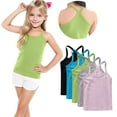 thumbnail image 2 of purcolt 5 Pack Girls Tank Tops Spaghetti Straps Camisole Tops Summer Sleeveless Basic Tee Shirts Sports Dancewear, 2 of 8